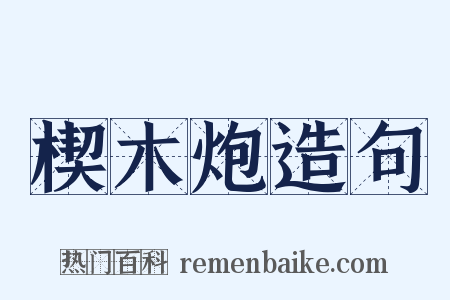 楔木炮造句是什么意思的图片